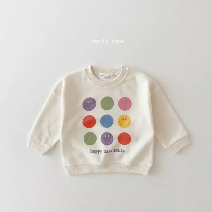 Daily Bebe - Korean Children Fashion - #childofig - 9 Smile Sweatshirt - 2