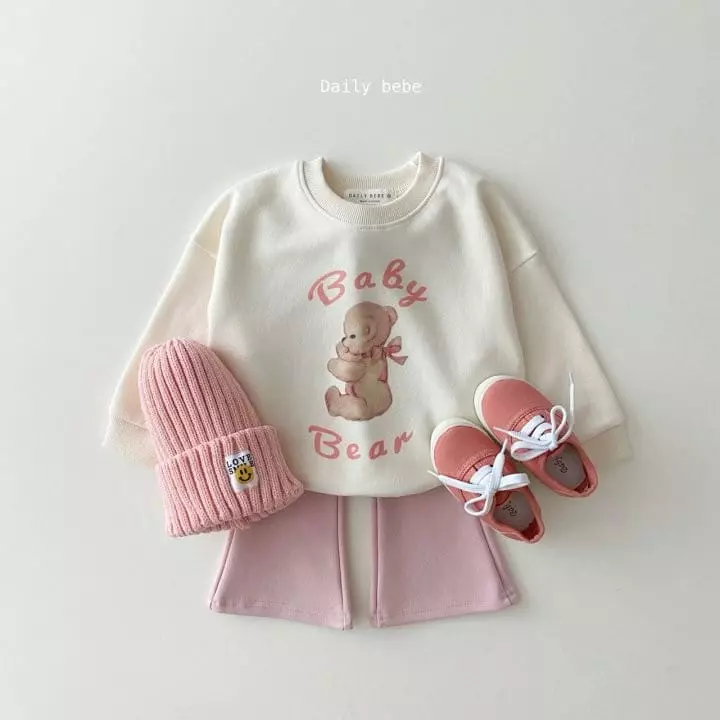 Daily Bebe - Korean Children Fashion - #childofig - Ribbon Bear Sweatshirt - 5