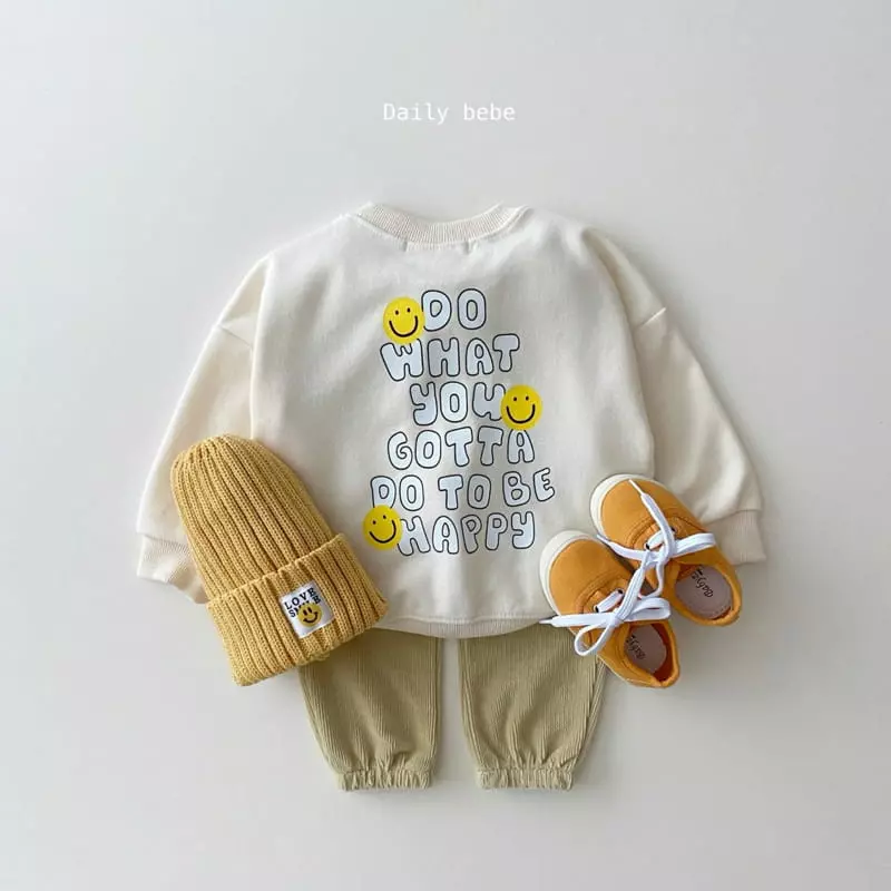 Daily Bebe - Korean Children Fashion - #childofig - Smile Sweatshirt - 6