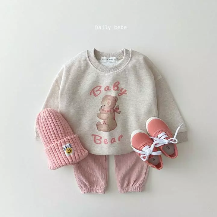 Daily Bebe - Korean Children Fashion - #childrensboutique - Ribbon Bear Sweatshirt - 7