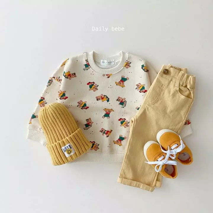 Daily Bebe - Korean Children Fashion - #childrensboutique - Board Bear Sweatshirt