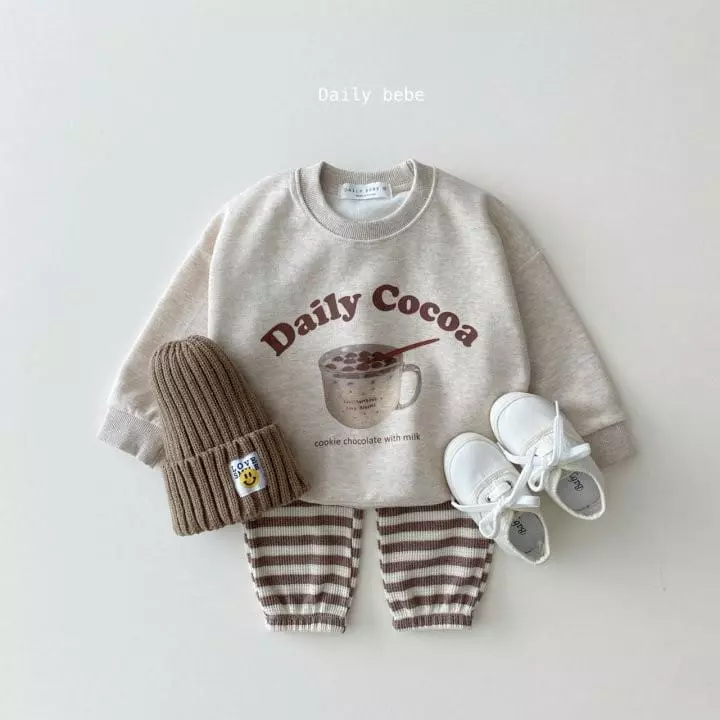 Daily Bebe - Korean Children Fashion - #childrensboutique - Waffle Stripes Pants - 2