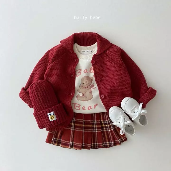 Daily Bebe - Korean Children Fashion - #childrensboutique - Collar Knit Cardigan - 11