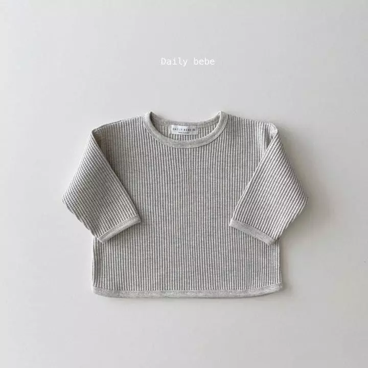 Daily Bebe - Korean Children Fashion - #designkidswear - Fall Waffle Tee - 3