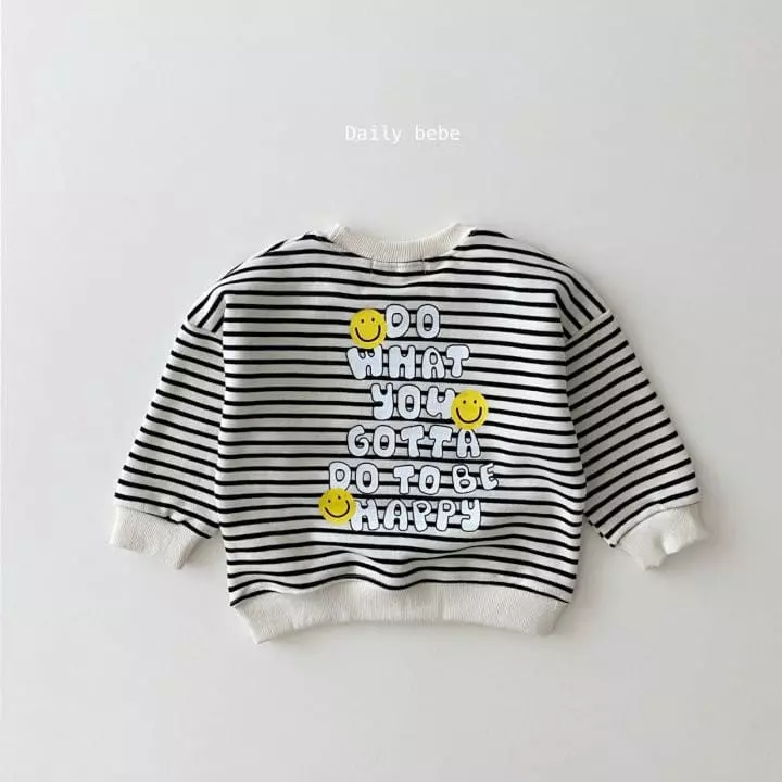Daily Bebe - Korean Children Fashion - #designkidswear - Smile Sweatshirt - 8