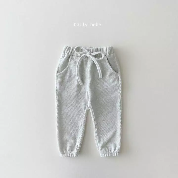 Daily Bebe - Korean Children Fashion - #designkidswear - Small Rib Pants - 2