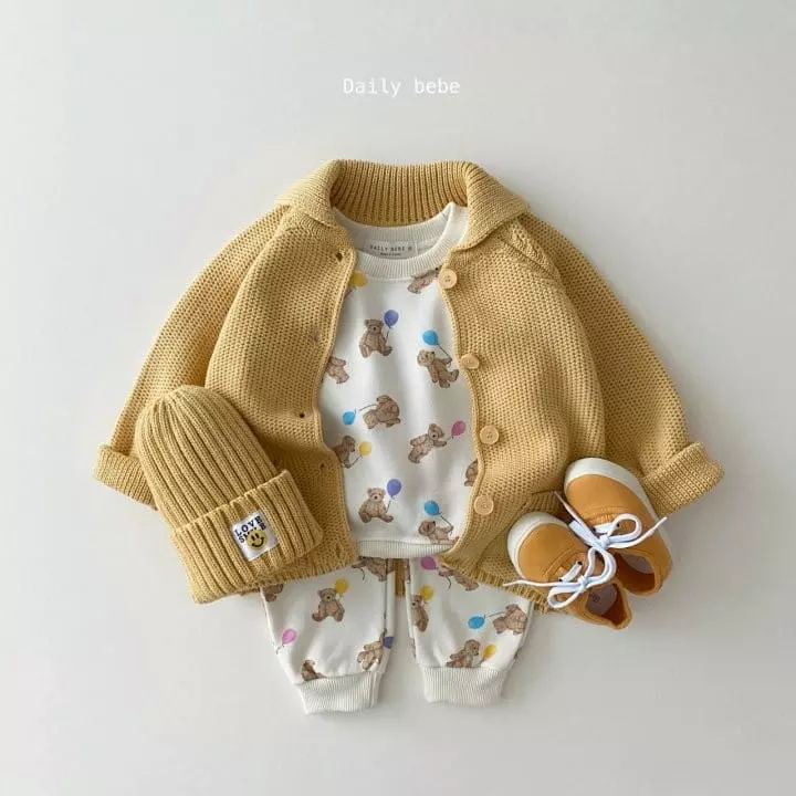 Daily Bebe - Korean Children Fashion - #designkidswear - Collar Knit Cardigan - 12