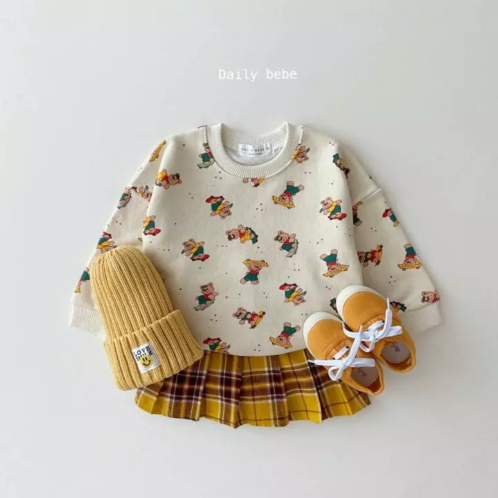 Daily Bebe - Korean Children Fashion - #discoveringself - Check Wrinkle Skirt - 10