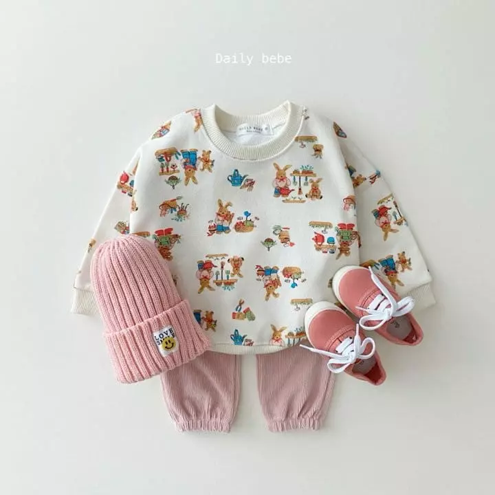 Daily Bebe - Korean Children Fashion - #discoveringself - Rabbit Puppy Sweatshirt - 9