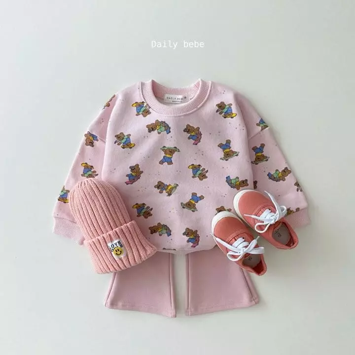 Daily Bebe - Korean Children Fashion - #discoveringself - Board Bear Sweatshirt - 3