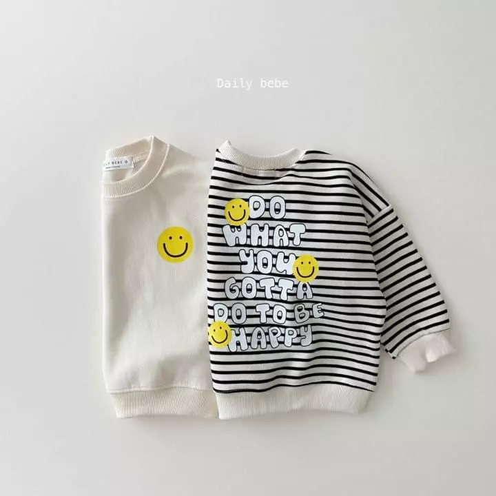 Daily Bebe - Korean Children Fashion - #discoveringself - Smile Sweatshirt - 9