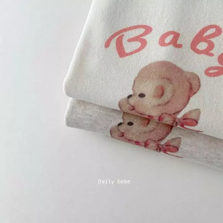 Daily Bebe - Korean Children Fashion - #fashionkids - Ribbon Bear Sweatshirt - 10