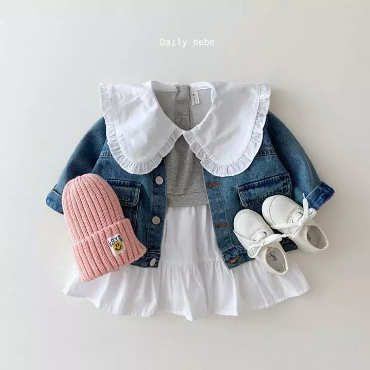 Daily Bebe - Korean Children Fashion - #kidsshorts - Denim Jacket - 3