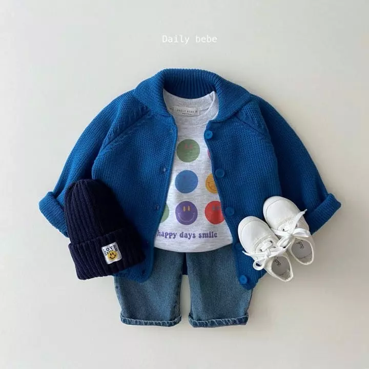 Daily Bebe - Korean Children Fashion - #kidsshorts - Collar Knit Cardigan
