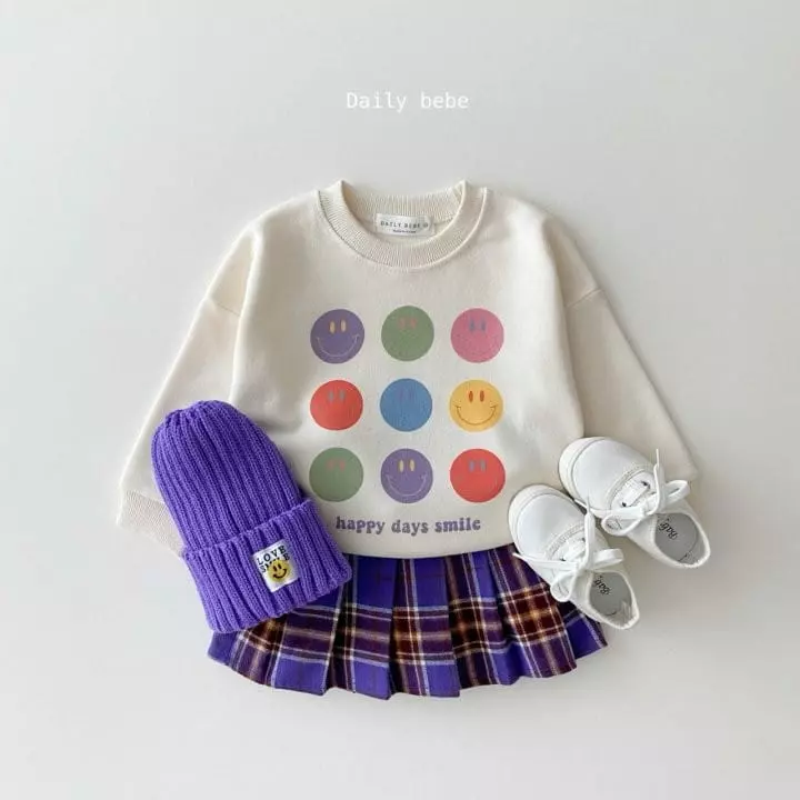 Daily Bebe - Korean Children Fashion - #kidsstore - 9 Smile Sweatshirt - 8