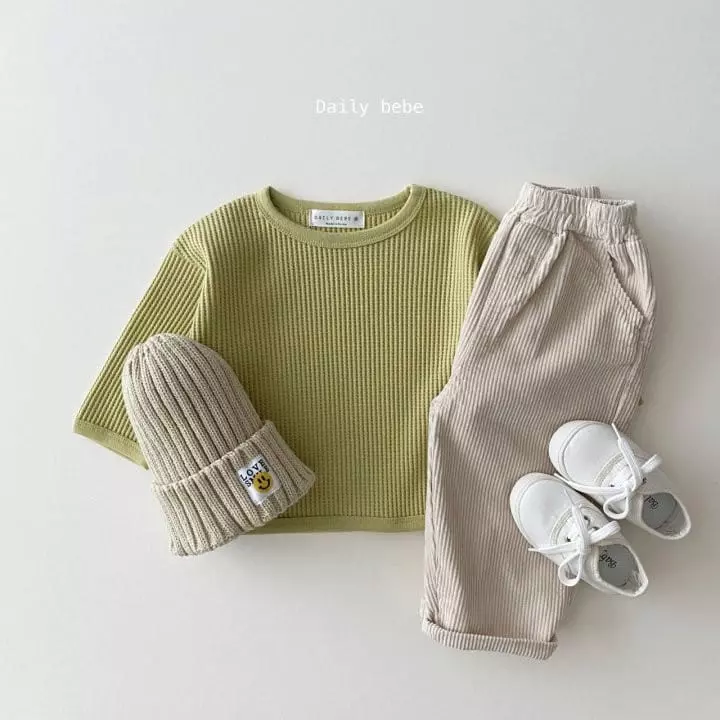 Daily Bebe - Korean Children Fashion - #kidsstore - Fall Waffle Tee - 7
