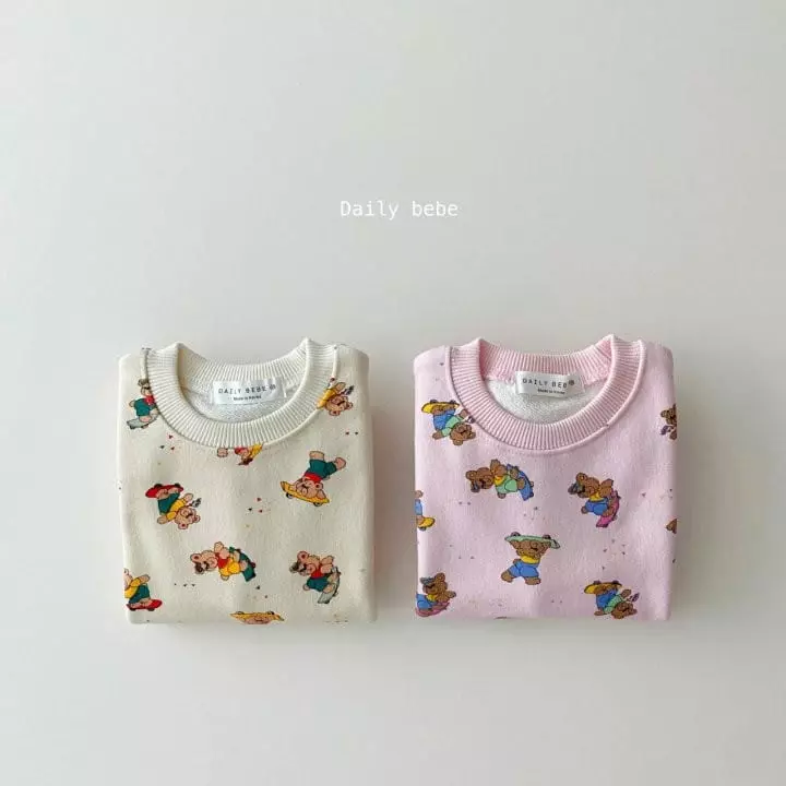 Daily Bebe - Korean Children Fashion - #kidsstore - Board Bear Sweatshirt - 6
