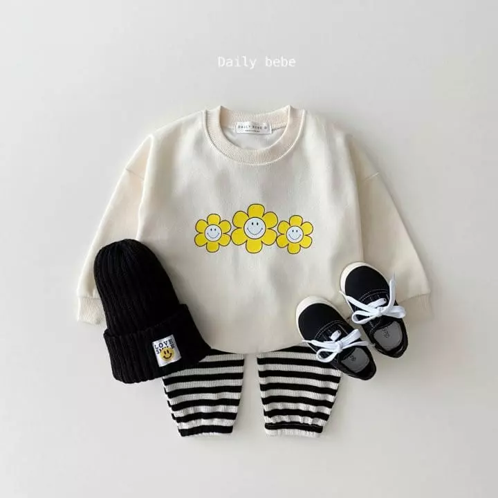 Daily Bebe - Korean Children Fashion - #kidsstore - Waffle Stripes Pants - 7
