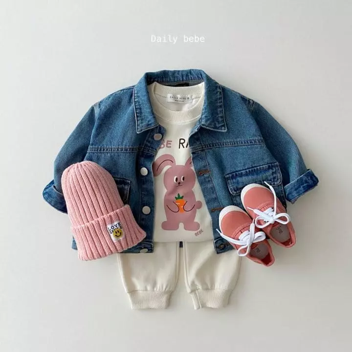 Daily Bebe - Korean Children Fashion - #kidsshorts - Denim Jacket - 4