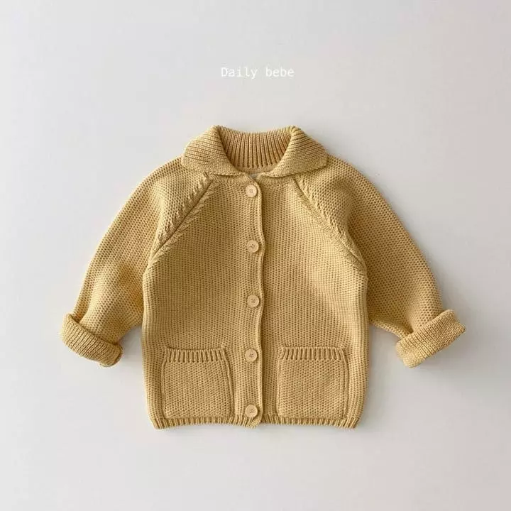 Daily Bebe - Korean Children Fashion - #kidsstore - Collar Knit Cardigan - 2