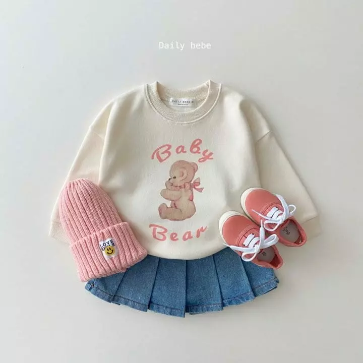 Daily Bebe - Korean Children Fashion - #kidsstore - Denim Wrinkle Skirt