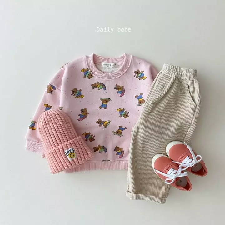 Daily Bebe - Korean Children Fashion - #littlefashionista - Board Bear Sweatshirt - 9