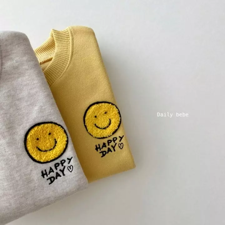 Daily Bebe - Korean Children Fashion - #littlefashionista - Bbogle Smile Top Bottom Set - 2