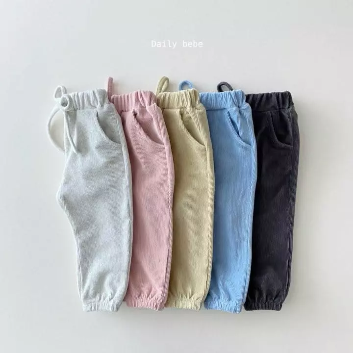 Daily Bebe - Korean Children Fashion - #littlefashionista - Small Rib Pants - 9