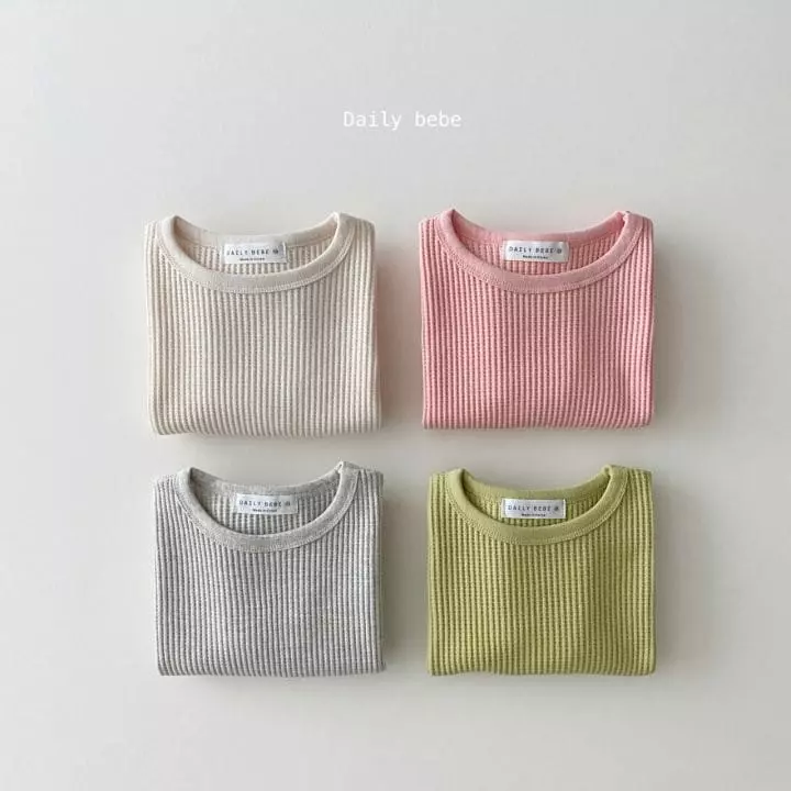 Daily Bebe - Korean Children Fashion - #magicofchildhood - Fall Waffle Tee - 11