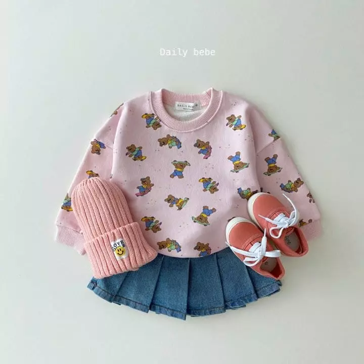 Daily Bebe - Korean Children Fashion - #magicofchildhood - Board Bear Sweatshirt - 10