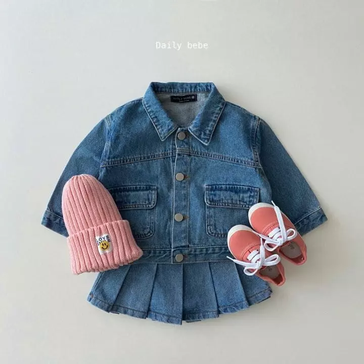 Daily Bebe - Korean Children Fashion - #magicofchildhood - Denim Jacket - 8