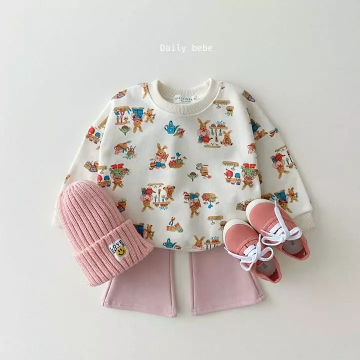 Daily Bebe - Korean Children Fashion - #minifashionista - Rabbit Puppy Sweatshirt