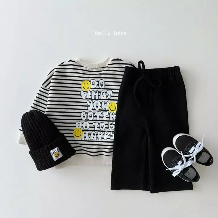 Daily Bebe - Korean Children Fashion - #minifashionista - Smile Sweatshirt