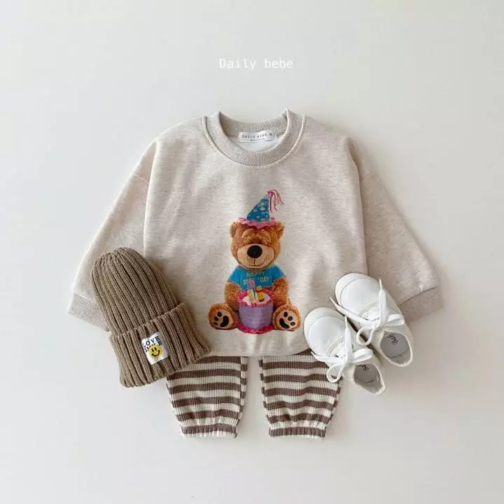 Daily Bebe - Korean Children Fashion - #minifashionista - Waffle Stripes Pants - 12
