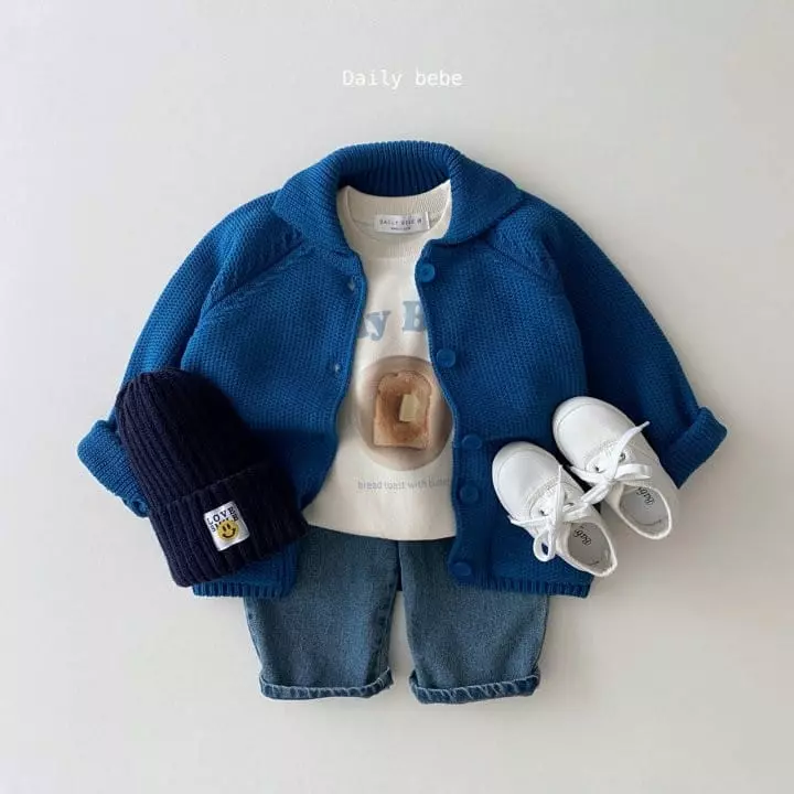 Daily Bebe - Korean Children Fashion - #minifashionista - Collar Knit Cardigan - 7