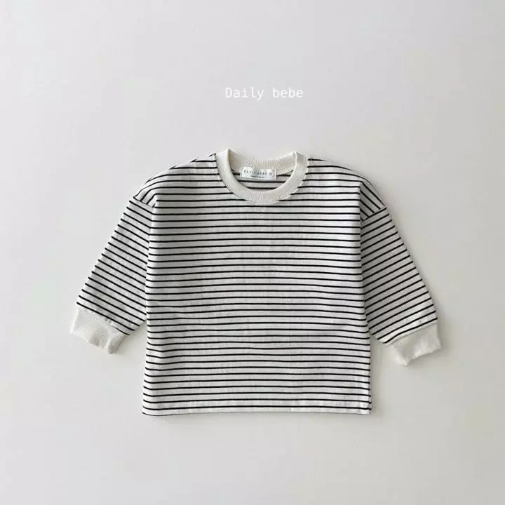 Daily Bebe - Korean Children Fashion - #minifashionista - Fall Stripes Tee - 7