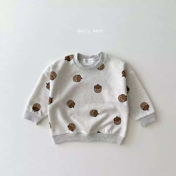 Daily Bebe - Korean Children Fashion - #minifashionista - Acorn and Corn Sweatshirt - 5