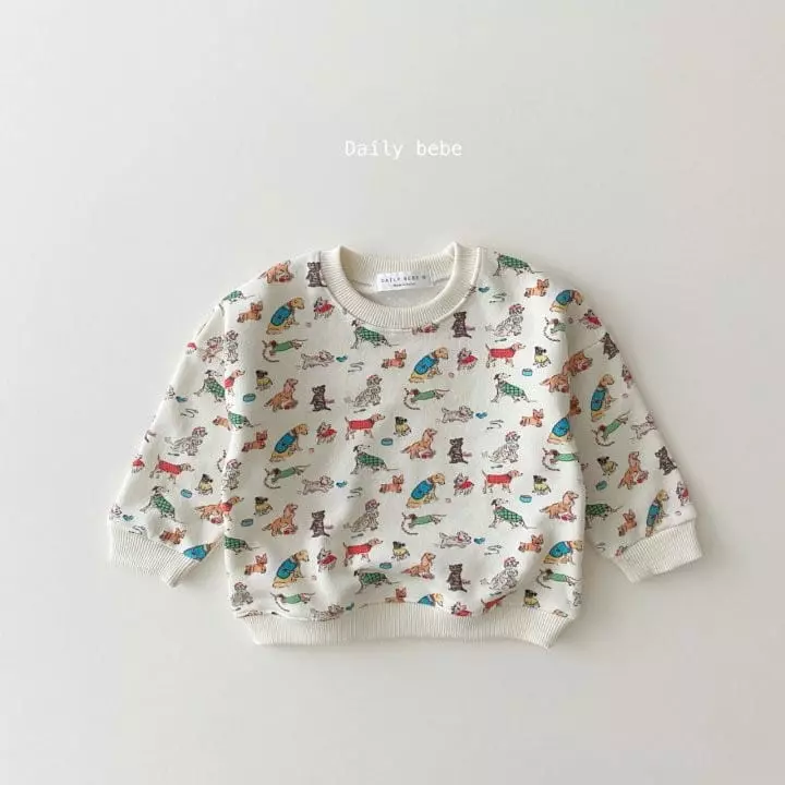 Daily Bebe - Korean Children Fashion - #prettylittlegirls - Rabbit Puppy Sweatshirt - 2