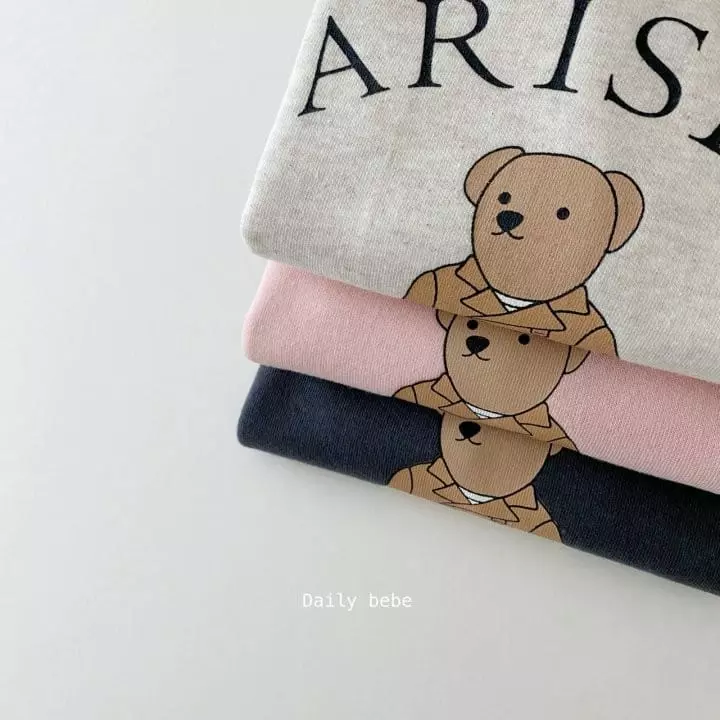 Daily Bebe - Korean Children Fashion - #prettylittlegirls - Trench Bear Top Bottom Set