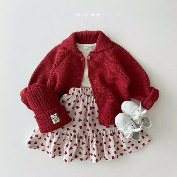 Daily Bebe - Korean Children Fashion - #prettylittlegirls - Collar Knit Cardigan - 8