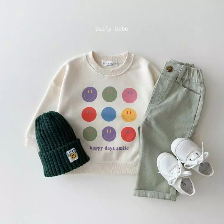 Daily Bebe - Korean Children Fashion - #stylishchildhood - 9 Smile Sweatshirt