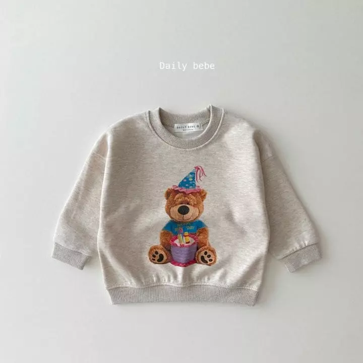 Daily Bebe - Korean Children Fashion - #stylishchildhood - Birthday Bear Sweatshirt - 7