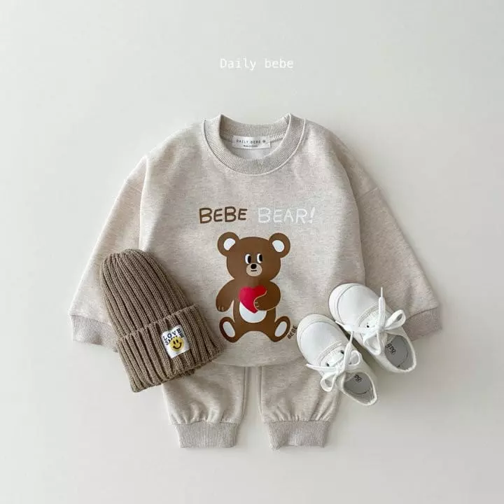 Daily Bebe - Korean Children Fashion - #stylishchildhood - Love Top Bottom Set - 3