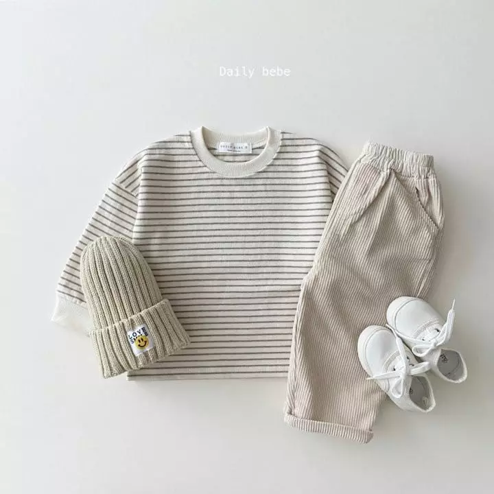 Daily Bebe - Korean Children Fashion - #stylishchildhood - Fall Stripes Tee - 11