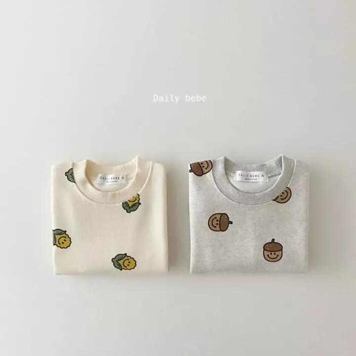 Daily Bebe - Korean Children Fashion - #stylishchildhood - Acorn and Corn Sweatshirt - 9