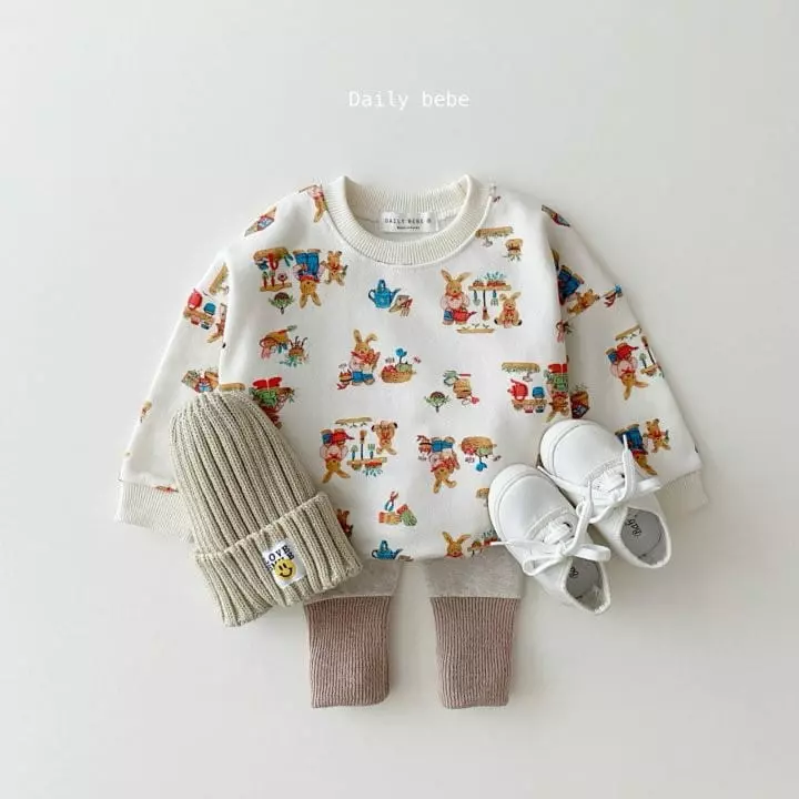 Daily Bebe - Korean Children Fashion - #todddlerfashion - Rabbit Puppy Sweatshirt - 3