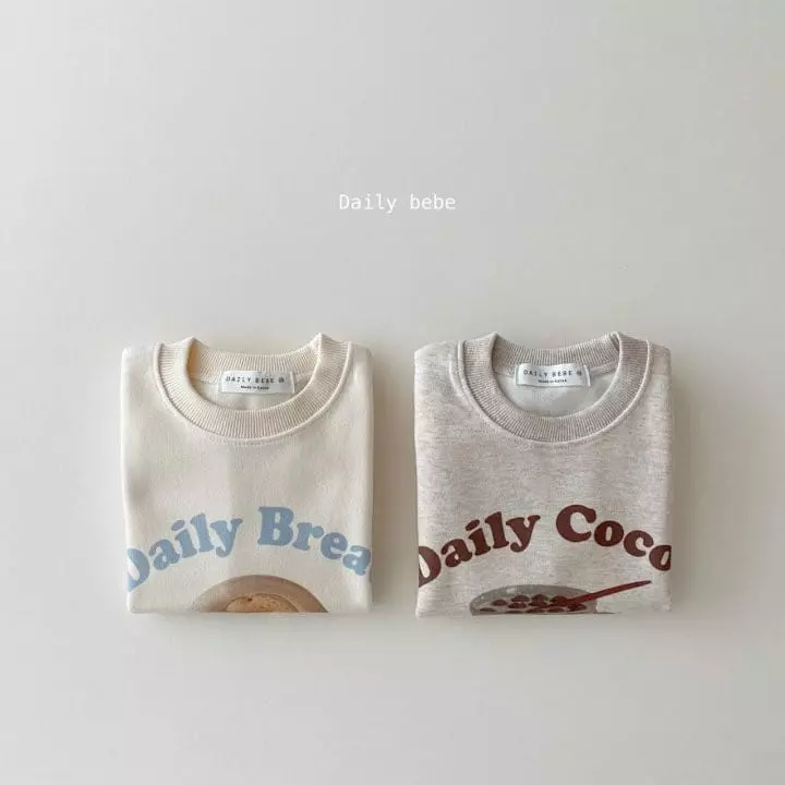 Daily Bebe - Korean Children Fashion - #todddlerfashion - Bread And Cocoa Sweatshirt - 8