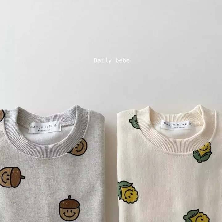 Daily Bebe - Korean Children Fashion - #todddlerfashion - Acorn and Corn Sweatshirt - 7