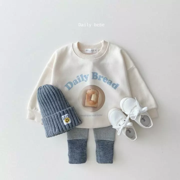 Daily Bebe - Korean Children Fashion - #toddlerclothing - Bread And Cocoa Sweatshirt - 9