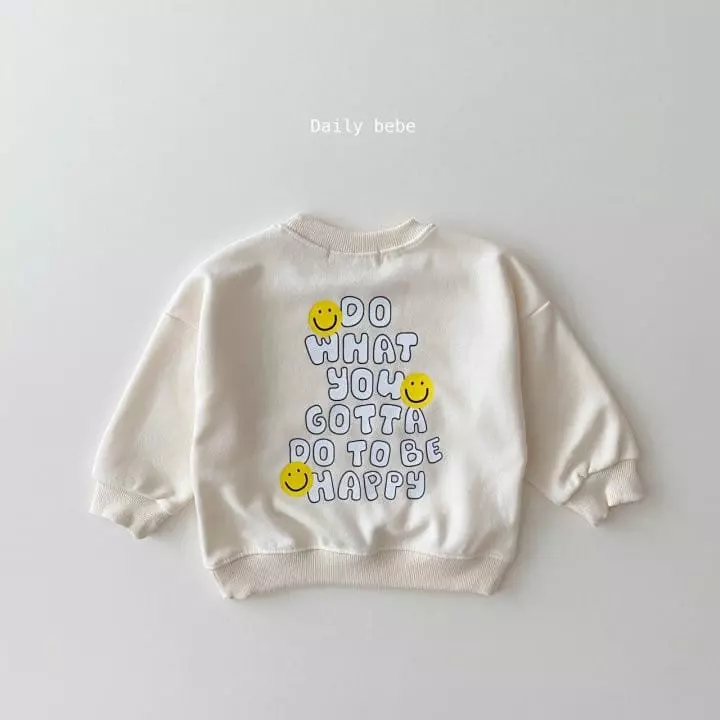 Daily Bebe - Korean Children Fashion - #todddlerfashion - Smile Sweatshirt - 4